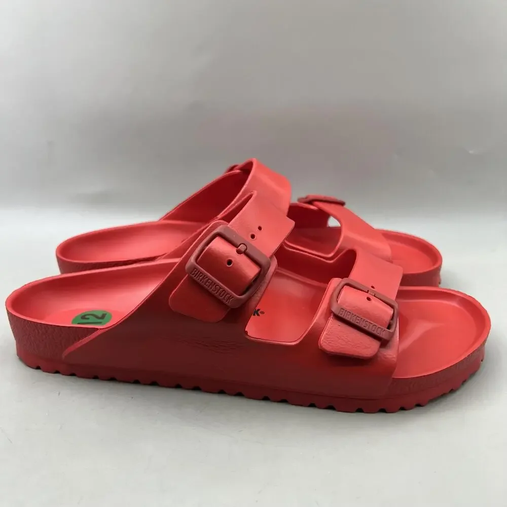 Birkenstock Arizona EVA Buckle Sandals Men Size 12 Red Comfort Slip On Slides